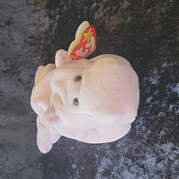 TY 1994 Happy the hippocampus (Lavender) beanie baby